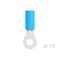 Te Connectivity Ring Terminal, #10 Stud Size, 14 AWG, 300 V, Nylon Insulated, Blue 5-51864-1 - alternate 4